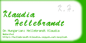 klaudia hellebrandt business card